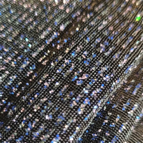Sparkle Jersey Black Fabric 1 1/2 yards - Picture 1 of 2
